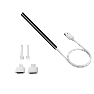 Instrument HD pentru îndepărtarea ceară a urechii Otoscop USB-Camera pentru urechi pentru curățarea urechii Endoscop vizual pentru ureche Linguriță de ureche 5,5 mm Otos