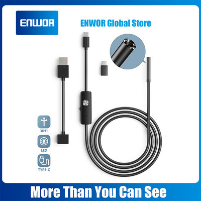 Industrail Borescope Camera Micro USB Tpye-c 5,5MM 7MM Mini Lens Pipe Inspection Endoscope 6LED Waterproof for Android Phone PC