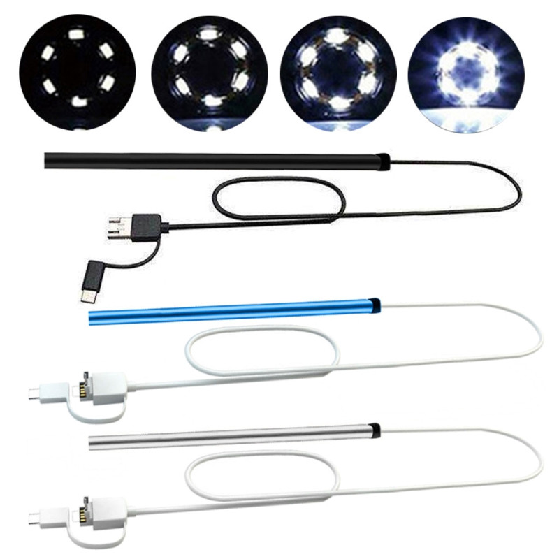 HD ausų valymo tikrinimo endoskopo borescope vizualinė otoskopo kamera 5,5 mm ausų vaško šalinimo ausų krapštukas Otoskopo borescope įrankis