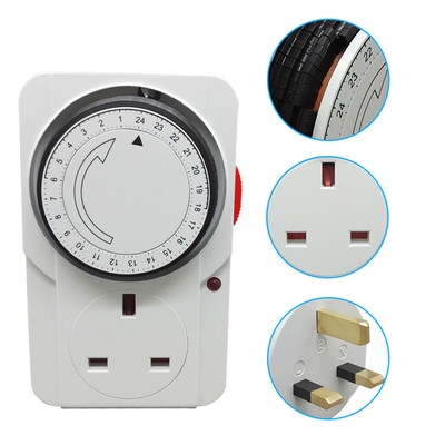 Comutator temporizator 24 de ore Temporizator ciclic de bucătărie Bucla de ieșire 110V Priză de temporizare Temporizator mecanic 230VAC 3500W 16A UK UE Priză SUA