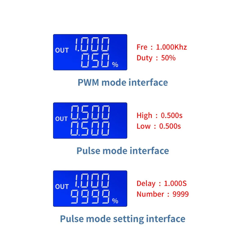 ZK-PP1K signālu ģenerators divu režīmu LCD PWM 1Hz-150KHz PWM impulsa frekvences darba cikla PP1K regulējams kvadrātviļņu ģenerators