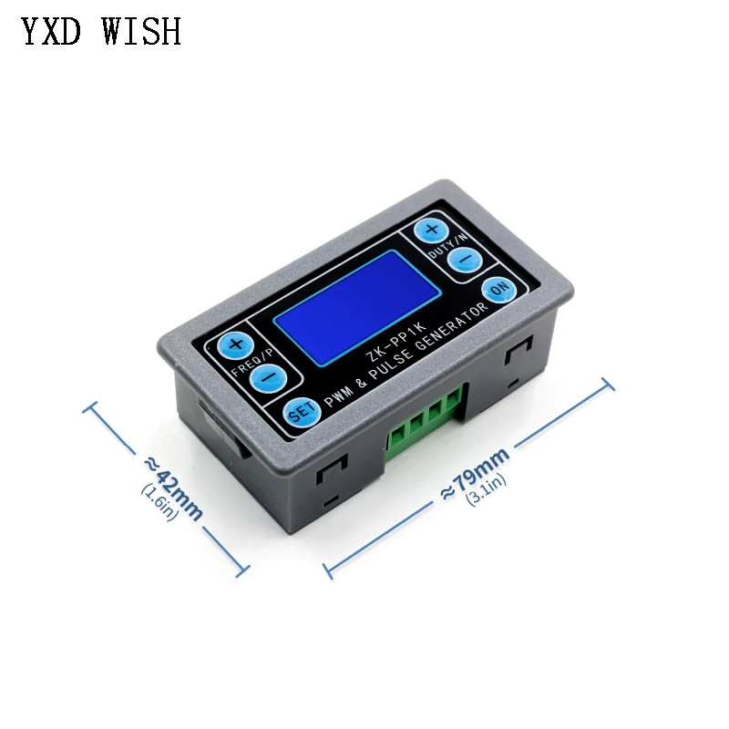ZK-PP1K signālu ģenerators divu režīmu LCD PWM 1Hz-150KHz PWM impulsa frekvences darba cikla PP1K regulējams kvadrātviļņu ģenerators