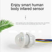 110v220v Domáci vnútorný a vonkajší infračervený snímač pohybu Oneskorenie domáceho osvetlenia Snímač ľudského tela Spínač LED nočného svetla Ovládač...