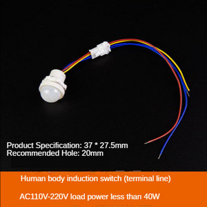 110v220v Domáci vnútorný a vonkajší infračervený snímač pohybu Oneskorenie domáceho osvetlenia Snímač ľudského tela Spínač LED nočného svetla Ovládač...