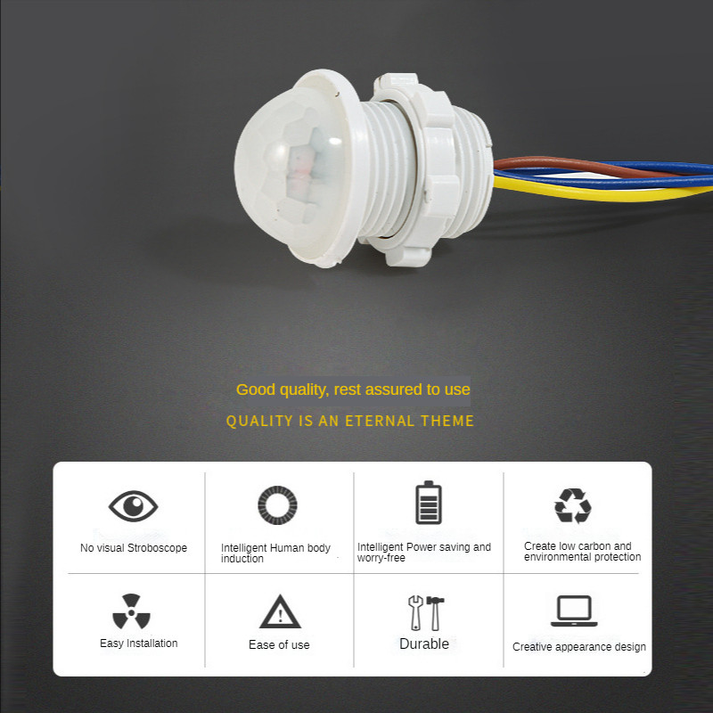 110v220v Domáci vnútorný a vonkajší infračervený snímač pohybu Oneskorenie domáceho osvetlenia Snímač ľudského tela Spínač LED nočného svetla Ovládač...
