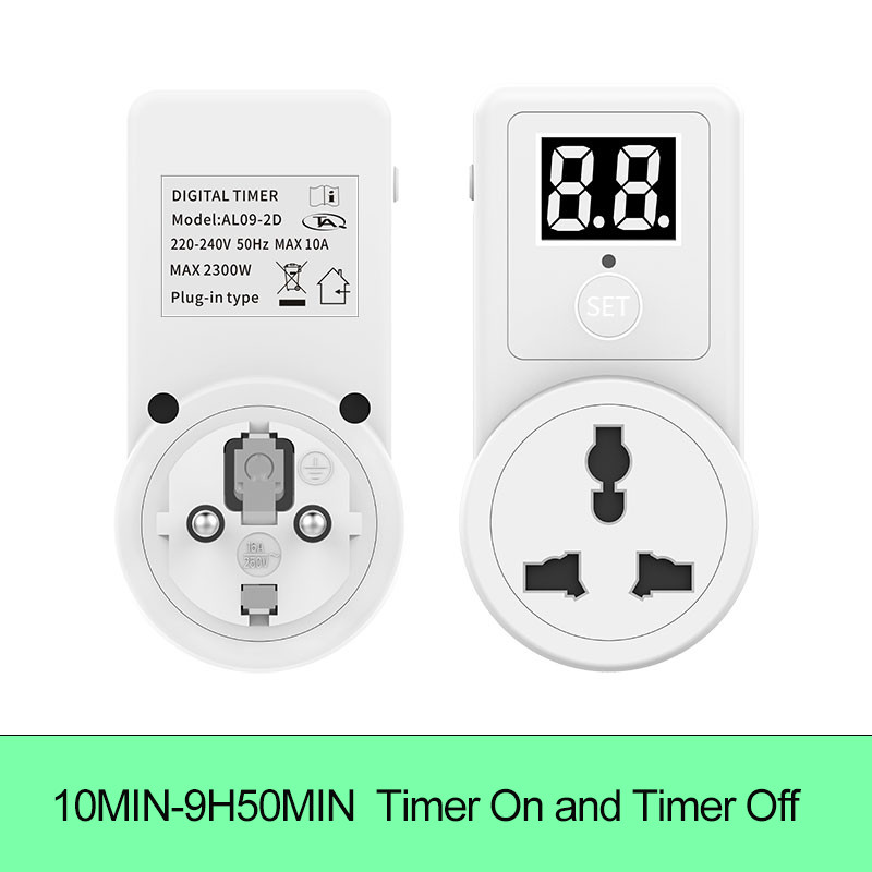 10A EU zástrčka Časový spínač Dvojmiestny displej Odpočítavací časovač Zásuvka Digitálna telefónna batéria Ovládanie času nabíjania elektrického vozidla
