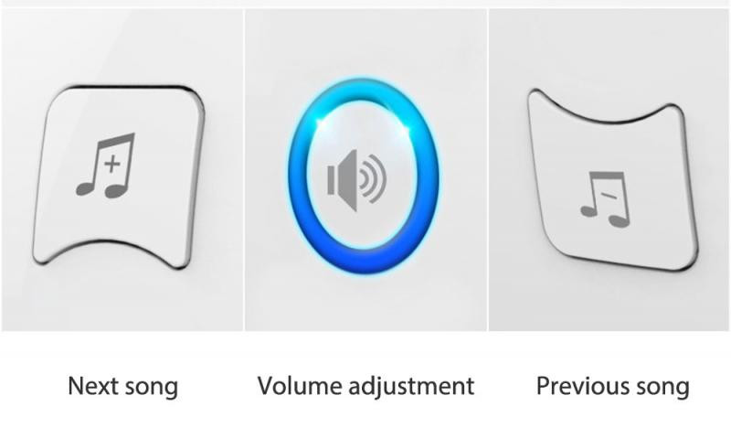 M525 kültéri, vezeték nélküli vízálló ajtócsengő Intelligens otthoni ajtócsengő készlet LED vaku biztonsági riasztó Üdvözlőház dallamok
