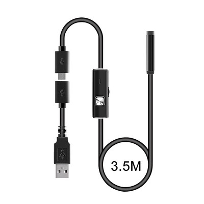 7 mm-es mobiltelefon endoszkóp vízálló cső USB IP67 vízálló 6LED ipari ellenőrző kamera automatikus javítási teszt kígyó cső