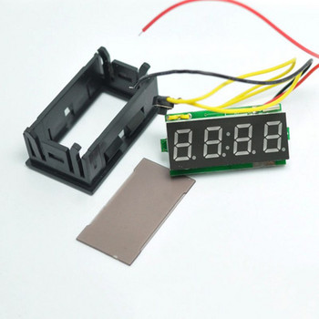 LED DIY Vehicle Electronic Clock KIT Автомобилен мотоциклет Таймер LED цифров дисплей Памет за изключване DC4.5-30V Червен Зелен Син