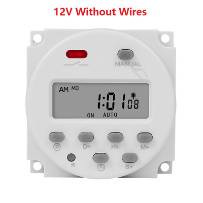 Gaqqee 1 sekundės intervalas 12V 24V 110V 220V skaitmeninis LED laikmačio jungiklis 7 dienų savaitės programuojamas laiko relės programuotojas CN101S