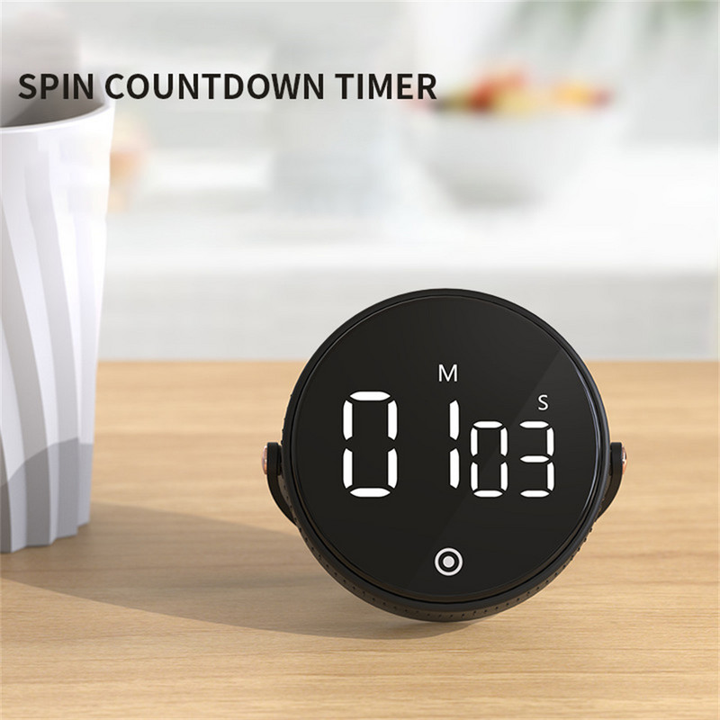 Otočný elektronický digitálny časovač Kuchynský varenie Sprcha Štúdia Stopky Budík Pracovný časovač varenia Odpočítavanie času