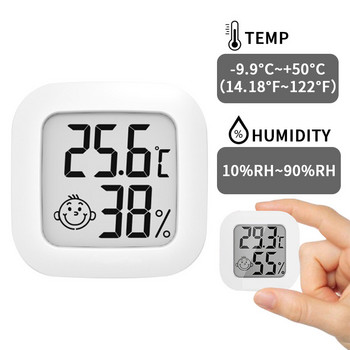 Мини вътрешен термометър Цифров LCD сензор за температура Измерване на влажност Измервател на стаен влагомер Метеорологична станция