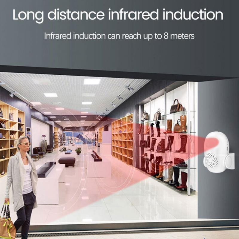 4 līmeņu regulējama skaļuma infrasarkanā modinātāja tālvadības pults Laipni lūdzam elektroniskā durvju zvana bezvadu infrasarkanā sensora durvju zvans