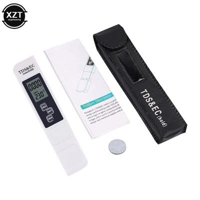 1 ks Digitálny LCD tester kvality vody TDS EC meter rozsah 0-9990 multifunkčný merač čistoty vody teplota TEMP PPM tester
