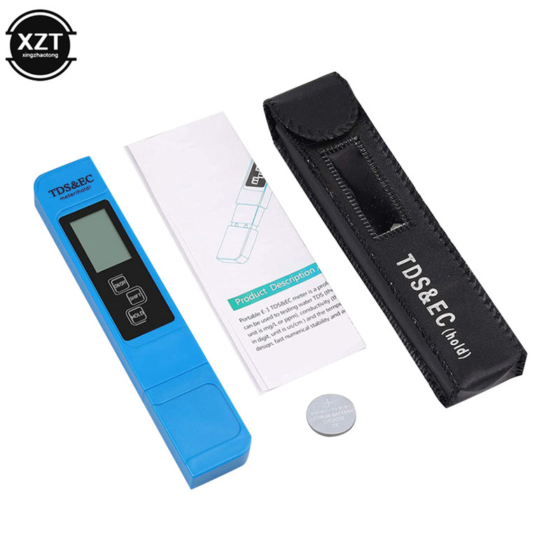 1 ks Digitálny LCD tester kvality vody TDS EC meter rozsah 0-9990 multifunkčný merač čistoty vody teplota TEMP PPM tester