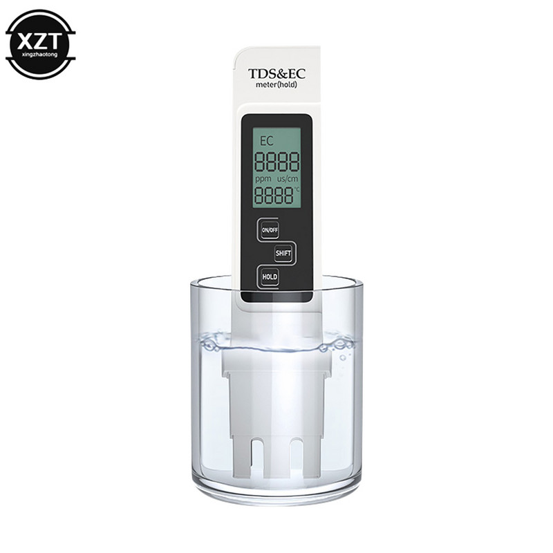 1 ks Digitálny LCD tester kvality vody TDS EC meter rozsah 0-9990 multifunkčný merač čistoty vody teplota TEMP PPM tester