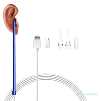 Професионален многофункционален ендоскоп за почистване на ушите 3 в 1 Визуална лъжица за уши 5,5 мм инструмент за уши Отоскоп Бороскоп Инструмент