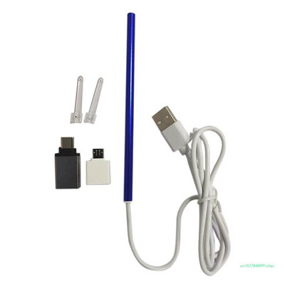 3 în 1 profesional multifuncțional pentru curățarea urechii endoscop lingură vizuală pentru ureche 5,5 mm instrument pentru otoscop boroscop