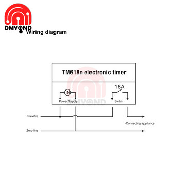 AC 110V 220V DC 6V AC DC 12V 24V 16A Digital Weekly Timer Smart Switch TM618N-2 Time Control 7 Days Programmable Switch Counter