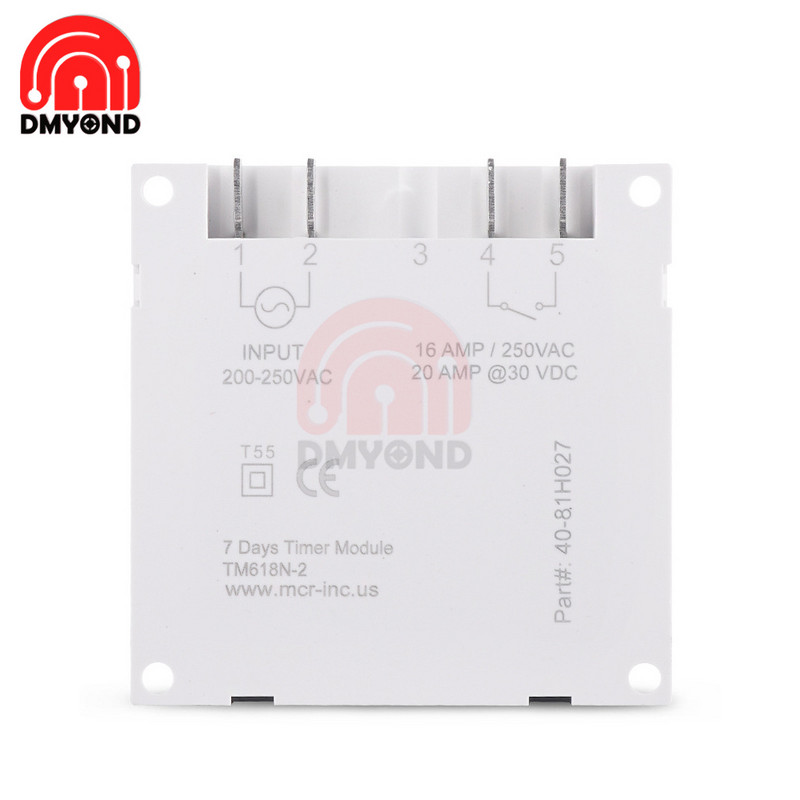 AC 110V 220V DC 6V AC DC 12V 24V 16A Digitális heti időzítő Smart Switch TM618N-2 idővezérlés 7 napos programozható kapcsolószámláló