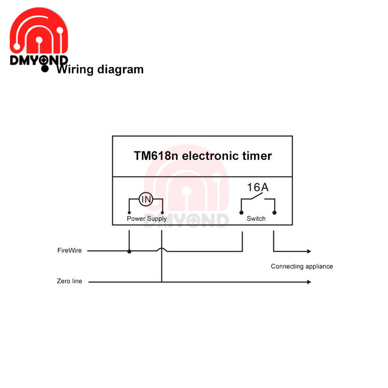 AC 110V 220V DC 6V AC DC 12V 24V 16A Digitális heti időzítő Smart Switch TM618N-2 idővezérlés 7 napos programozható kapcsolószámláló