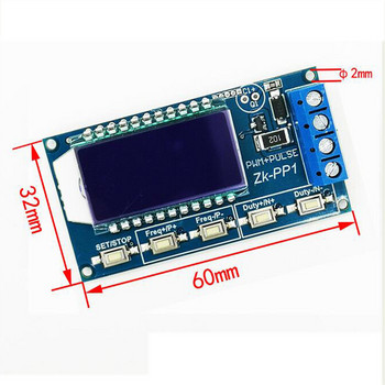 Генератор на сигнали ШИМ импулсна честота Работен цикъл Регулируем правоъгълен вълнов модул с правоъгълна вълна LCD дисплей ШИМ модул на платка
