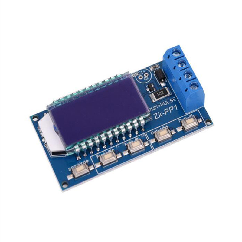Jelgenerátor PWM impulzusfrekvenciás munkaciklusa, állítható négyzethullámú, téglalap alakú modul, LCD kijelző PWM kártyamodul