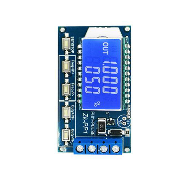 Jelgenerátor PWM impulzusfrekvenciás munkaciklusa, állítható négyzethullámú, téglalap alakú modul, LCD kijelző PWM kártyamodul