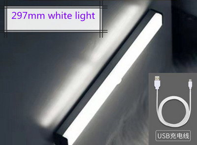 Bezmaksas piegāde Balts LED nakts gaismas kustības sensors bezvadu USB uzlādējams 20 30 40 50 cm nakts lampa virtuves skapja sienai