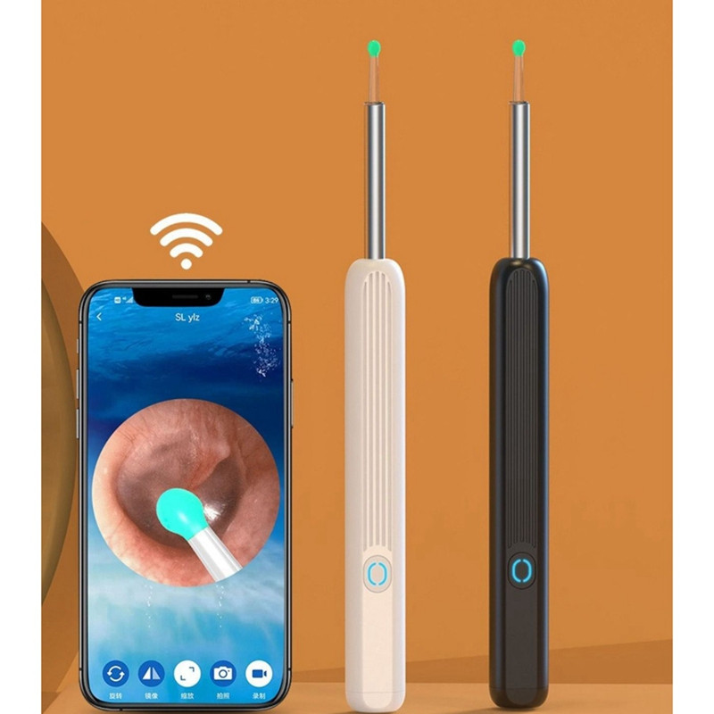 Išmanusis ausų valymo endoskopas Visual Ear Sticks Endoskopas 500W Earpick Mini Camera Otoskopas iPhone Ipad Android
