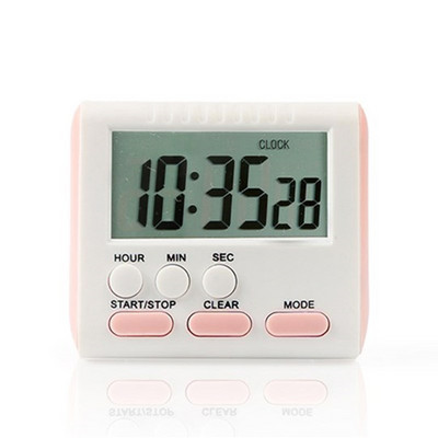 Digitālais virtuves taimeris liela LCD displeja ekrāna taimeris Atpakaļskaitīšanas pulkstenis ar skaļu modinātāju, ievelkamu statīva magnētu.