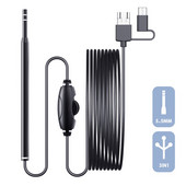 Mini Ohr reinigung endoskop kamera 5,5 mm 0,3 mp 3 az 1-ben Visuelle Ohr pick USB Ohr Löffel typ-c ohr otoskop Endoskop androidra