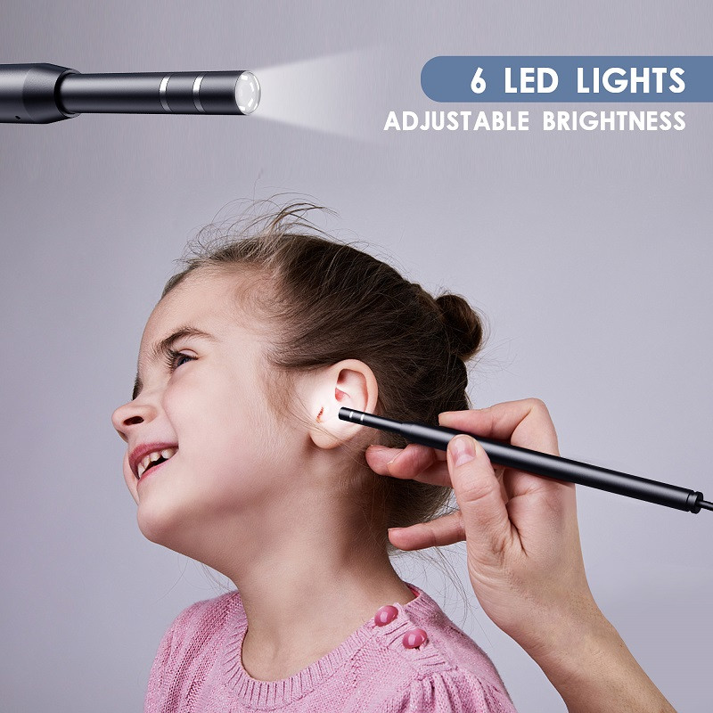 Mini Ohr reinigung endoskop kamera 5,5 mm 0,3 mp 3 az 1-ben Visuelle Ohr pick USB Ohr Löffel typ-c ohr otoskop Endoskop androidra