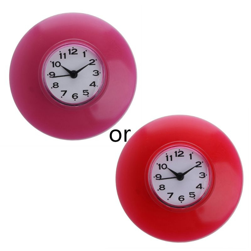 Silikoninis vonios kambarys virtuvė dušo siurbimo sieninis laikrodis vandeniui atsparus laikmačio stiklas 2023 m. Naujas