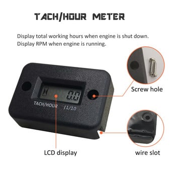 Мотоциклет Нов Tach Vibration Hour Meter Водоустойчив Временен Брояч на скоростта за ATV Газов мотоциклет Drop Shipping