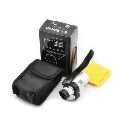 8x20 HD naktinio matymo mini kišeninis priartinimas monokulinis lauko teleskopas, skirtas medžiokliniam stovyklavimui