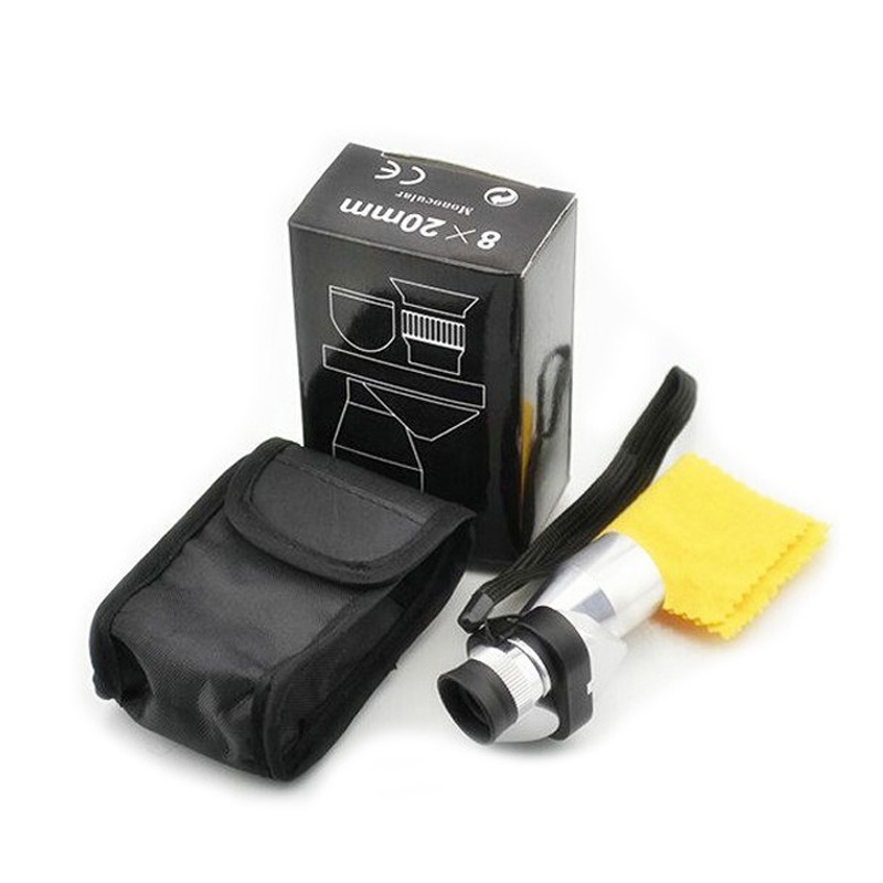 8x20 HD naktinio matymo mini kišeninis priartinimas monokulinis lauko teleskopas, skirtas medžiokliniam stovyklavimui