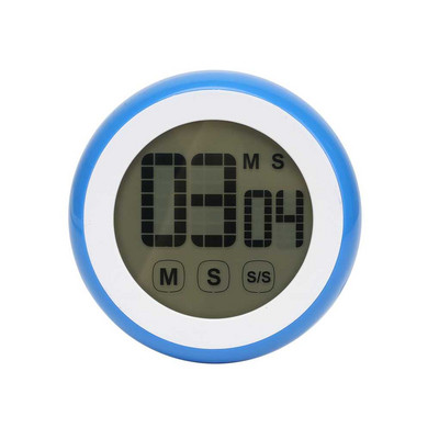 LCD digitális érintőképernyő konyhai időzítő Visszaszámláló számláló UP eszköz Kerek mágneses főzési tanulmány Elektronikus időzítő