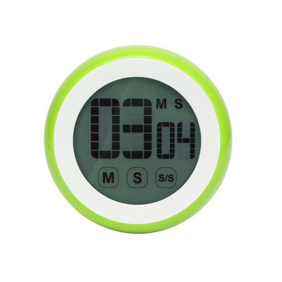 LCD cu ecran tactil digital temporizator de bucătărie Numărătoare inversă Instrument de numărare în sus, rotund, magnetic, pentru studiu de gătit Cronometru electronic