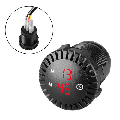 12V/24V Ceas electronic cu panou auto Automobile Barcă Motocicletă Ceas digital tactil Afișaj LED Ceas electronic Impermeabil