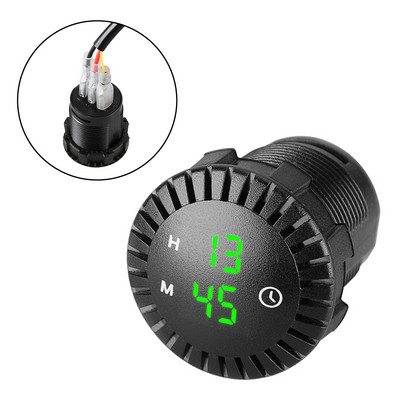 12V/24V Ceas electronic cu panou auto Automobile Barcă Motocicletă Ceas digital tactil Afișaj LED Ceas electronic Impermeabil