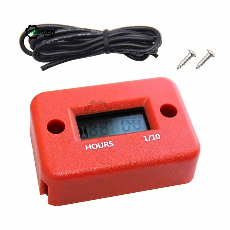 Mootorratta töötundide loendur koos aku taimeriga LCD digitaalse ekraaniga, auto reaktiivpaadi pöörete arvu loenduri tahhomeetri mõõturi tööriist autovarustuse jaoks