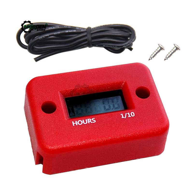 Mootorratta töötundide loendur koos aku taimeriga LCD digitaalse ekraaniga, auto reaktiivpaadi pöörete arvu loenduri tahhomeetri mõõturi tööriist autovarustuse jaoks