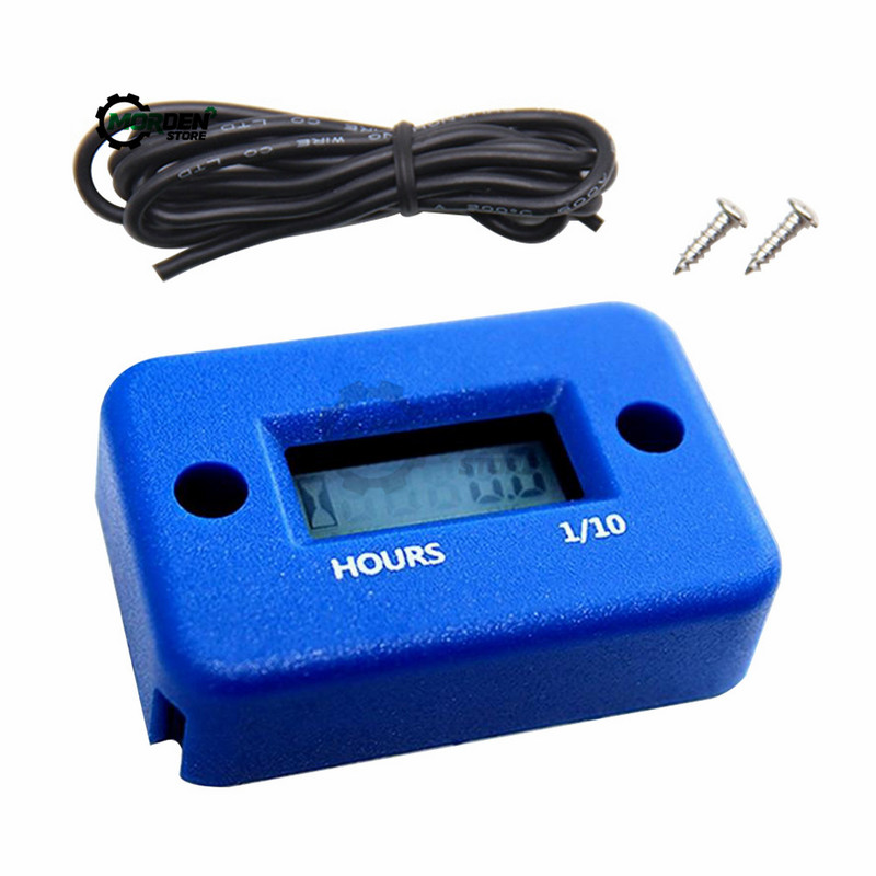 Mootorratta töötundide loendur koos aku taimeriga LCD digitaalse ekraaniga, auto reaktiivpaadi pöörete arvu loenduri tahhomeetri mõõturi tööriist autovarustuse jaoks