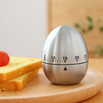 Таймер за яйце, ябълка, механично напомняне за обратно броене от неръждаема стомана, точното време трябва да бъде оковано, чиста скала, неплъзгаща се основа