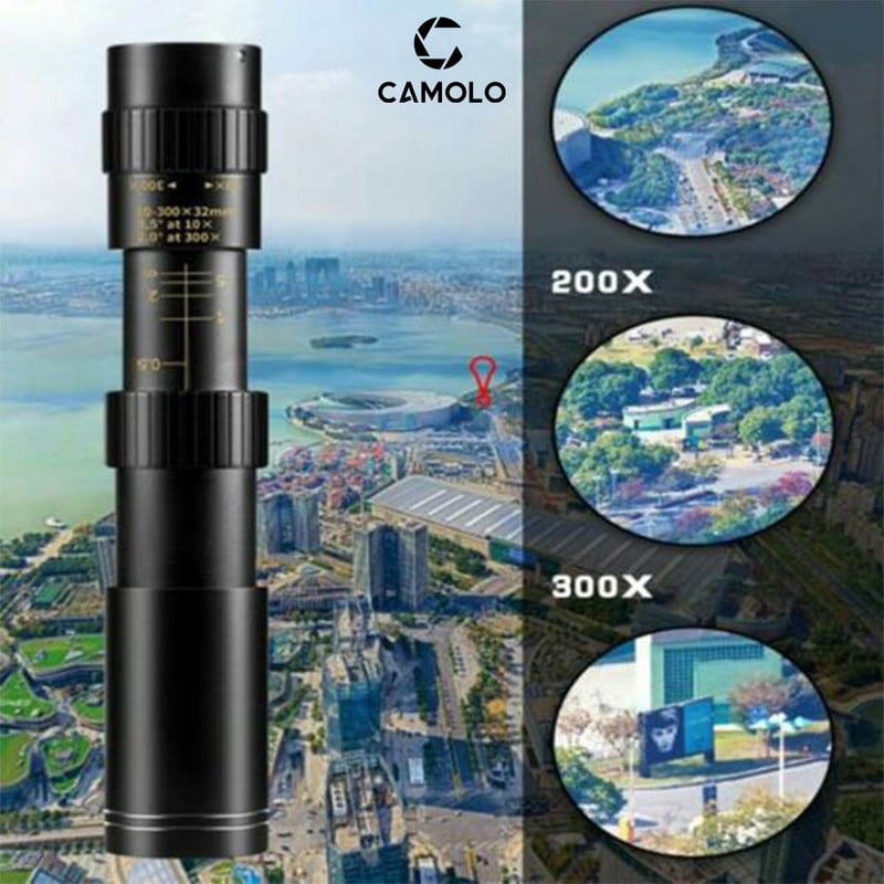 Monokulárny ďalekohľad 4K 10-300X40mm so super teleobjektívom a zoomom, prenosný monokulárny ďalekohľad so statívom a klipom pre outdoorové športy