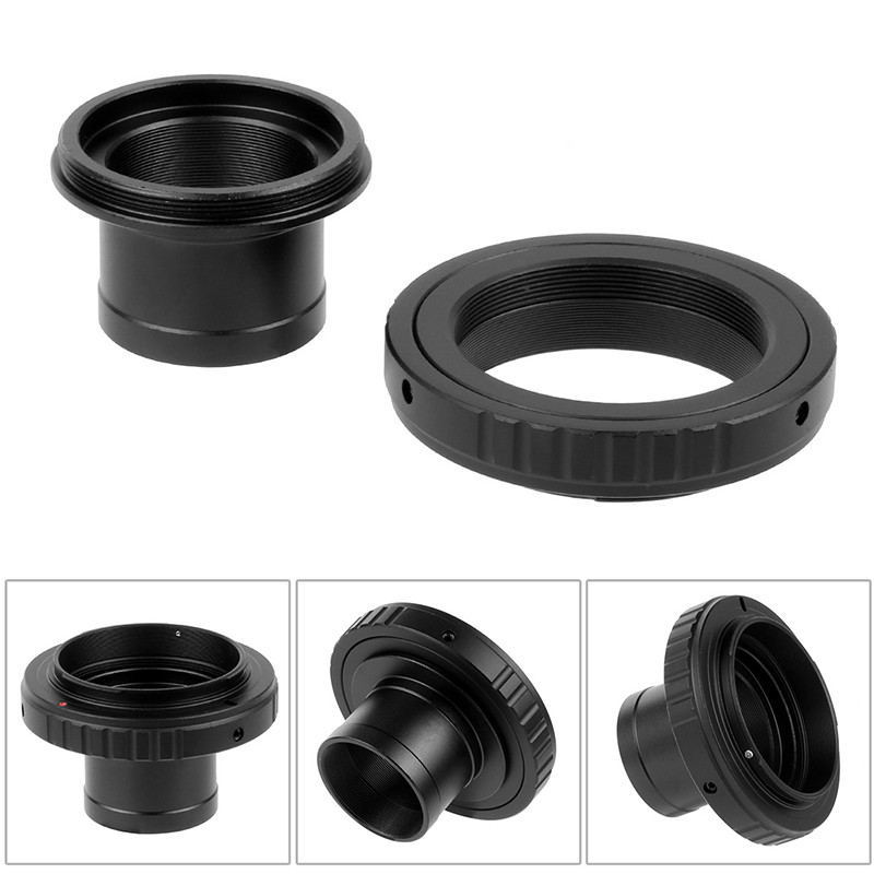 1,25 colio T tipo metalinio teleskopo adapteris ir Canon EOS Nikon Sony SLR/DSLR fotoaparatai T formos žiedo astronominio teleskopo fotografija