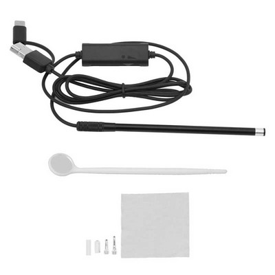 Endoscop 3in1 5.5mm 6LED 3MP Otoscop vizual de înaltă definiție Cameră de ureche pentru ureche pentru orală cu material ABS de calitate alimentară