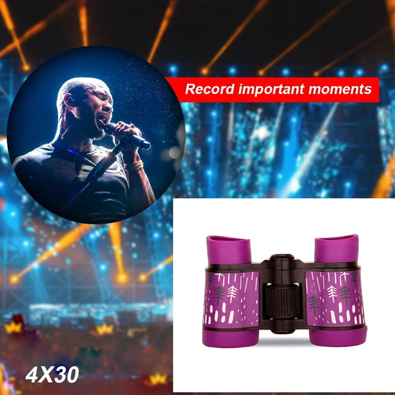 Detský binokulárny ďalekohľad 4x30 mm, detský vzdelávací skladací ďalekohľad, vonkajší ďalekohľad na pozorovanie vtákov, optika, vianočný darček