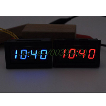 Червен LED DIY Vehicle Electronic Clock KIT Автомобилен мотоциклет Таймер LED цифров дисплей Функция за памет при изключване DC4.5-30V